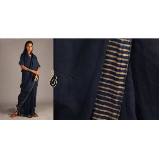 Indigo Collection | Linen block printed drape dress  | 12