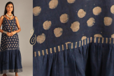 Indigo Collection | Linen maxi with block print  | 11