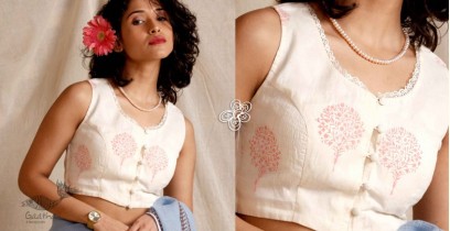 Kala Cotton Sleeveless Blouse - Mogra Designs
