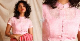 Ameya ⚉ Block Printed ⚉ Designer Cotton Pink Caladium Blouse