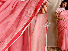 Ameya ⚉ Block Printed ⚉ Salmon Kota Saree