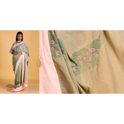 Pastel Green ⚉  Block printed ⚉  Saree