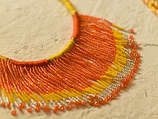 Jewel Vine | Bead Necklace + Choker + Earrings + Ring (Yellow)