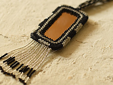 Jewel Vine | Bead Long Necklace + Choker + Earrings + Ring (Black)