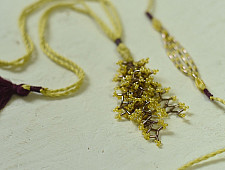 Handmade Rakhi | Antarang- Yellow Corel Bhai-Bhabhi Rakhi Set 2