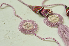 Handmade Rakhi | Lavender Jumki Bhai-Bhabhi Rakhi Set