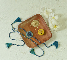 Handmade Rakhi | Asmani Jumki Bhai-Bhabhi Rakhi Set