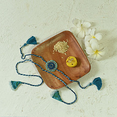 Handmade Rakhi | Asmani Jumki Bhai-Bhabhi Rakhi Set