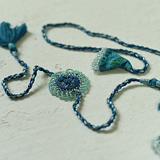 Handmade Rakhi | Asmani Jumki Bhai-Bhabhi Rakhi Set