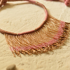 Jewel Vine | Bead Necklace + Choker + Earrings + Ring (Pink)