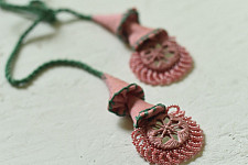 Handmade Rakhi | Pink Green Jumki Bhai-Bhabhi Rakhi Set