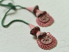 Handmade Rakhi | Pink Green Jumki Bhai-Bhabhi Rakhi Set
