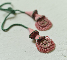 Handmade Rakhi | Pink Green Jumki Bhai-Bhabhi Rakhi Set
