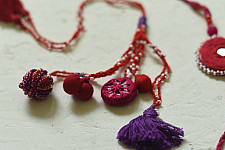 Handmade Rakhi | Pink Patwa-ari Bhai-Bhabhi Rakhi Set