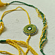 shop Handmade Rakhi - Yellow green bhai-bhabhi rakhi set