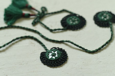 Handmade Rakhi | Bottle Green Bhai-Bhabhi Rakhi Set