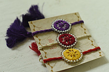 Handmade Rakhi | Kajal Bhai Rakhis ( Three Color Options )