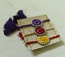 Handmade Rakhi | Kajal Bhai Rakhis ( Three Color Options )