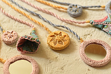 Jewel Vine | Banjara Embroidered Necklace (Yellow, Pink & Grey )