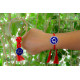 shop Handmade Rakhi -Blue red Kajal rakhi set