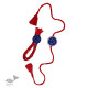 shop Handmade Rakhi -Blue red Kajal rakhi set