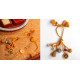 shop Handcrafted Rakhi -  Yellow  bhai rakhi and bhabhi lumba rakhi  set 