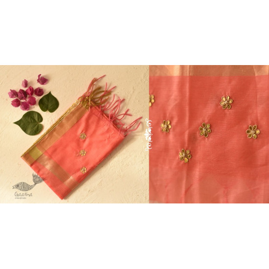 shop Chanderi Dupatta With Gota Patti Work