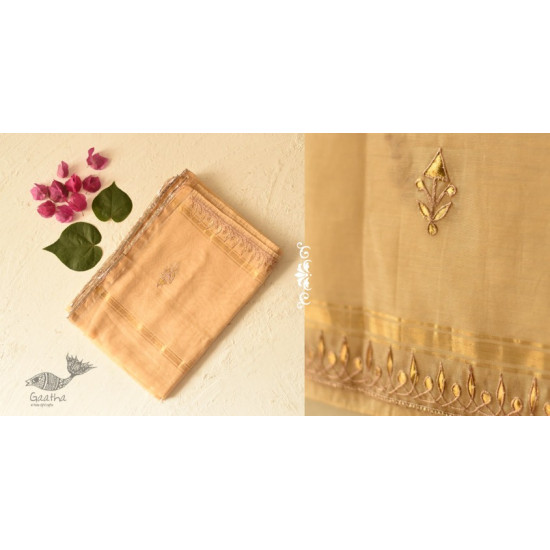 shop Chanderi Dupatta With Gota Patti Work