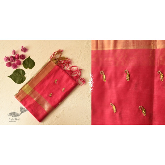 shop Chanderi Dupatta With Gota Work