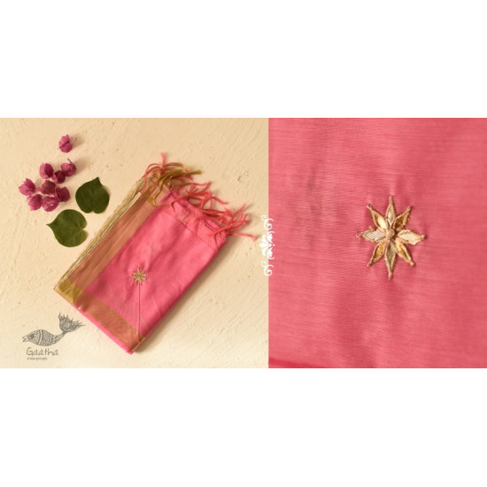 shop Chanderi Dupatta With Gota Patti Work