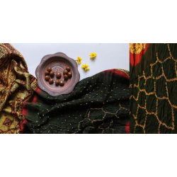 Flavors of fusion | Modal Silk Ajrakh Bandhani Dupatta ❀ 28