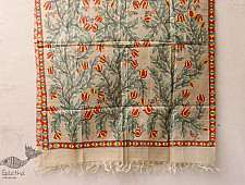 Madhubani ❁ Tussar Silk Hand Painted Dupatta ❁ 1