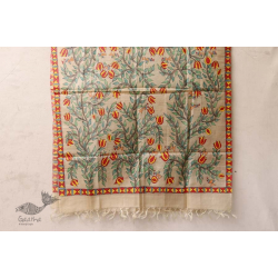 Madhubani ❁ Tussar Silk Hand Painted Dupatta ❁ 1