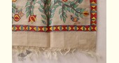 Madhubani ❁ Tussar Silk Hand Painted Dupatta ❁ 1