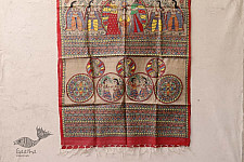 Madhubanu ❁ Tussar Silk Hand Painted Dupatta ❁ 3