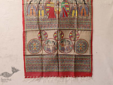 Madhubanu ❁ Tussar Silk Hand Painted Dupatta ❁ 3