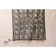 Madhubani ❁ Tussar Silk Hand Painted Dupatta ❁ 4