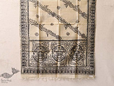Madhubani ❁ Tussar Silk Hand Painted Dupatta ❁ 5