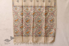 Madhubani ❁ Tussar Silk Hand Painted Dupatta ❁ 10