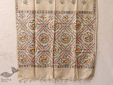 Madhubani ❁ Tussar Silk Hand Painted Dupatta ❁ 10