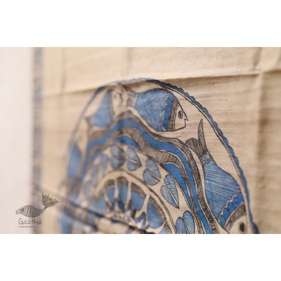 Madhubani ❁ Tussar Silk Hand Painted Dupatta ❁ 11