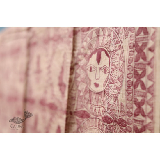 Madhubani ❁ Tussar Silk Hand Painted Dupatta ❁ 12