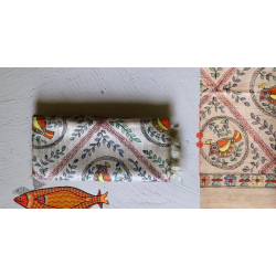 Madhubani ❁ Tussar Silk Hand Painted Dupatta ❁ 10