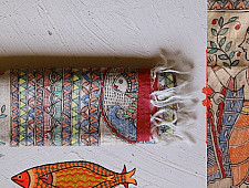 Madhubanu ❁ Tussar Silk Hand Painted Dupatta ❁ 3