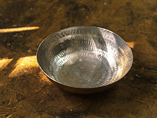 Brass Kadai with Tin coating (Small Without Handle - 8" X  8" x 2.5")