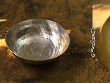 Brass Kadai with Tin coating (Small Without Handle - 8" X  8" x 2.5")