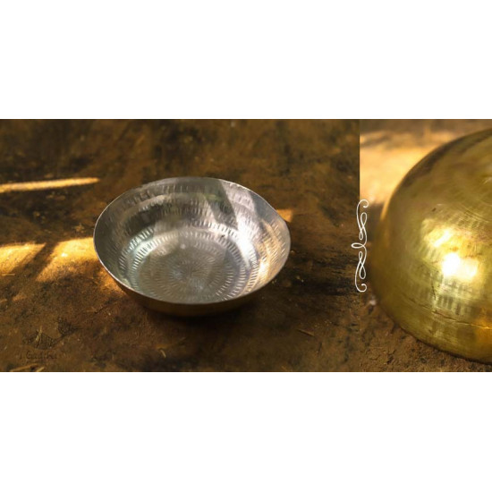 Brass Kadai with Tin coating (Small Without Handle - 8 X  8 x 2.5)