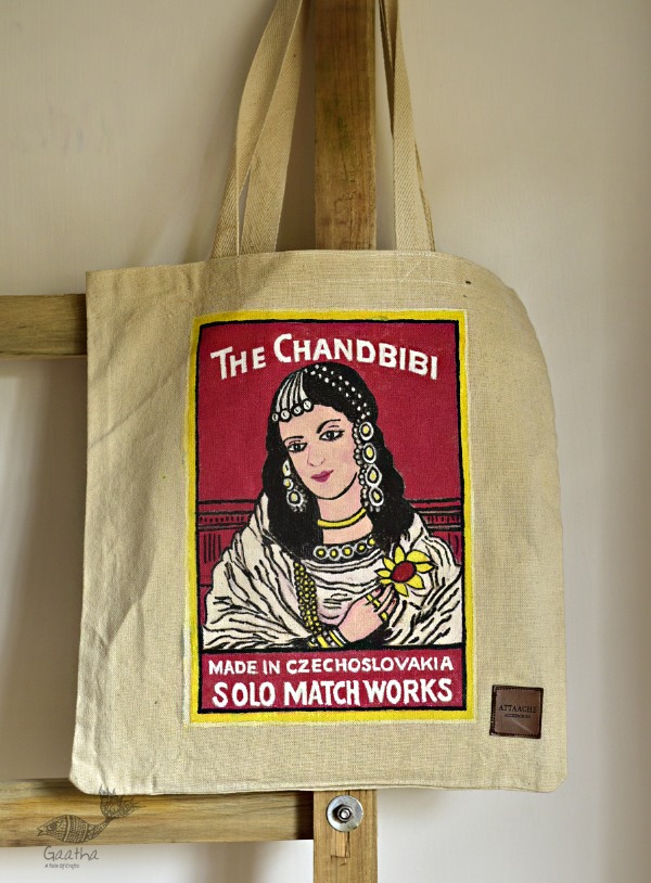 Shop online Hand painted canvas bag | Attaache