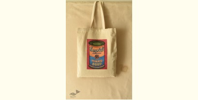 Carnival on Canvas | Matchbox Label Painted on Canvas Bag