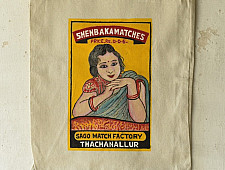 Carnival on Canvas | Matchbox Label Painted on Canvas Tote / Bag